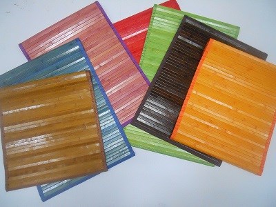 Tappeti colorati in bamboo