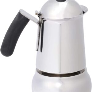 Caffettiera moka macchinetta per preparare il caffè Bialetti Class in acciaio grigio capacità 2 tazze