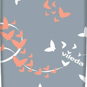 Vileda Premium 2 in 1 Copriasse da Stiro Universale, Termoriflettente, 3 Strati, Imbottito, Cotone metallizzato, 30-45 cm x 110-130 cm, Grigio/Argento