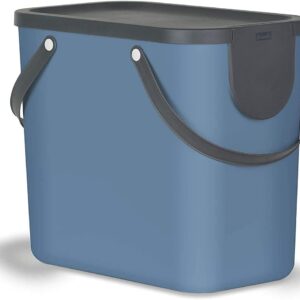 Mastello contenitore blu per raccolta differenziata Plastica (PP) senza BPA,  da 25 Litri, 40.0 x 23.5 x 34.0 cm