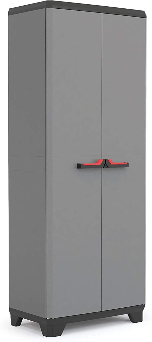 Keter Armadio Portascope Stilocon 3 Ripiani Regolabili, Colore Grigio, 68 x 39 x 173 cm