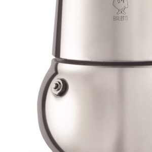 Caffettiera moka macchinetta per preparare il caffè Bialetti Class in acciaio grigio capacità 2 tazze