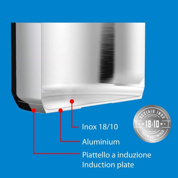 Aeternum Divina Vaporiera, Acciaio, Adatto all'Induzione, Diametro 22 cm