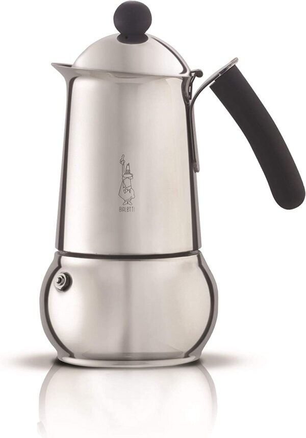 Caffettiera moka macchinetta per preparare il caffè Bialetti Class in acciaio grigio capacità 2 tazze