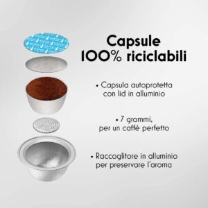 Bialetti New Break - Macchina Caffè Espresso a Capsule in Alluminio con Sistema Bialetti il Caffè d'Italia, Design Compatto, Rosso, Include 64 Capsule In Omaggio