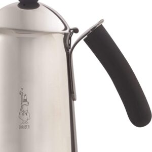 Caffettiera moka macchinetta per preparare il caffè Bialetti Class in acciaio grigio capacità 2 tazze