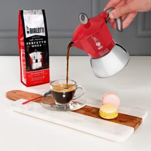 Caffettiera moka macchinetta per preparare il caffè Bialetti Induction rossa capacità 2 tazze