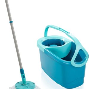 Leifheit Mop Pavimenti Blu, Lavapavimenti Professionale Flessibile A 360°, 46.6 x 26.5 x 26 Cm