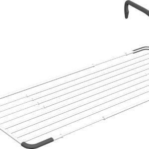 Vileda Brezza Extend Stendibiancheria Estensibile In Acciaio E Resina, Da Balcone, Spazio Stenditura 20 mt, 188 x 55 x 30 cm