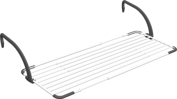 Vileda Brezza Extend Stendibiancheria Estensibile In Acciaio E Resina, Da Balcone, Spazio Stenditura 20 mt, 188 x 55 x 30 cm