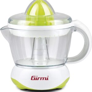 Girmi SR02 Spremiagrumi, 25 W, Capacità 700cc, Doppia coppa di spremitura, Bianco/Verde