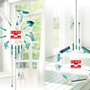 Leifheit Pressa Profi Xl Set Lavapavimenti, Mop Lavapavimenti Con Strizzatore Incorporato, Mop Set Con Rotazione Scopa A 360° E Secchio Con Rotelle, Turquoise, 49 x 29 x 38 cm