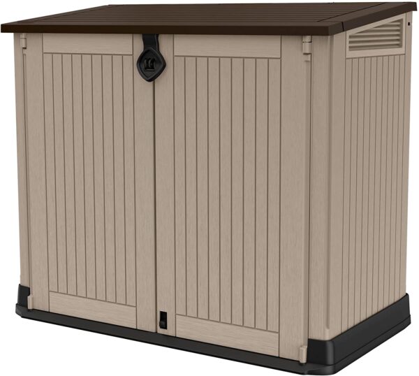 Keter Porta Attrezzi da Giardino, Store it out Midi Colore Beige, 133cm x 82cm x 24cm