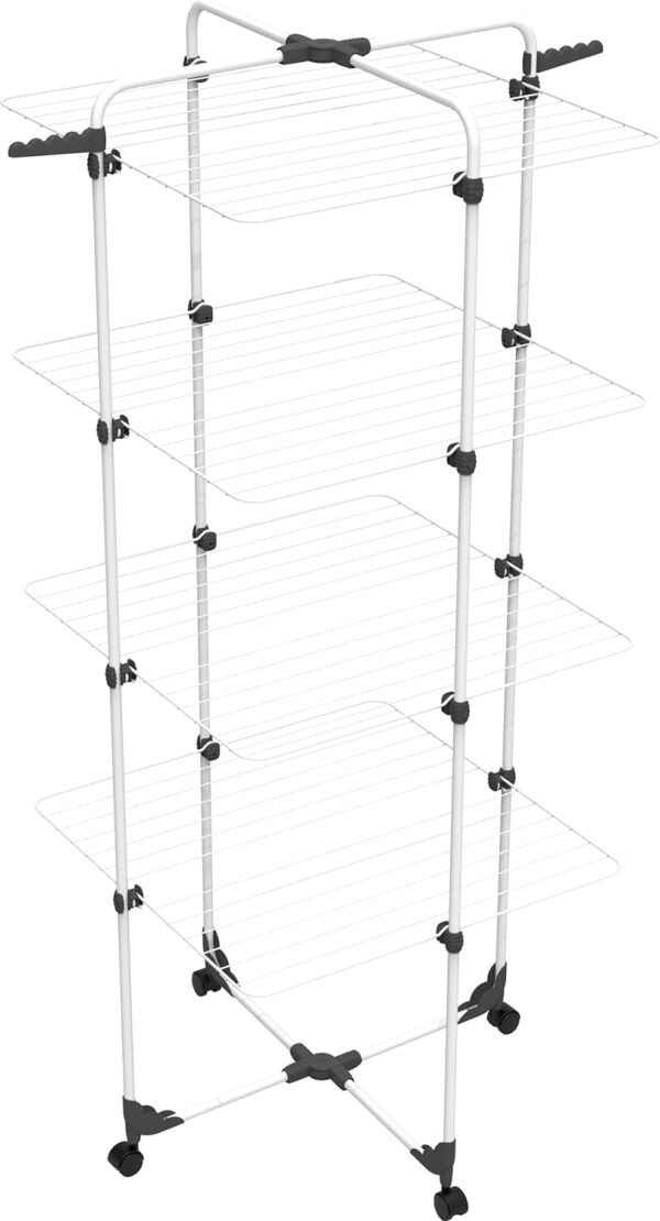 Vileda Modular 4 | Stendibiancheria a torre a 4 livelli | Snodo modulabile | Facile da spostare| Per interni ed esterni | Pieghevole