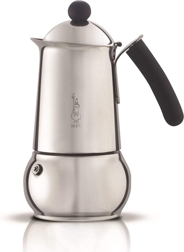 Caffettiera moka macchinetta per preparare il caffè Bialetti Class in acciaio grigio capacità 2 tazze