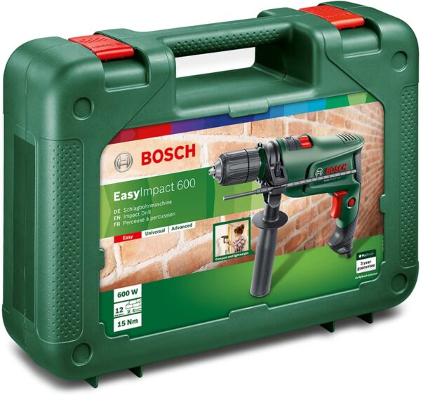 Bosch Home and Garden Trapano elettrico a percussione EasyImpact 600, 600 W, in valigetta