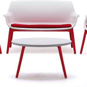 Luxor Lounge Set Bianco/Rosso Giardino