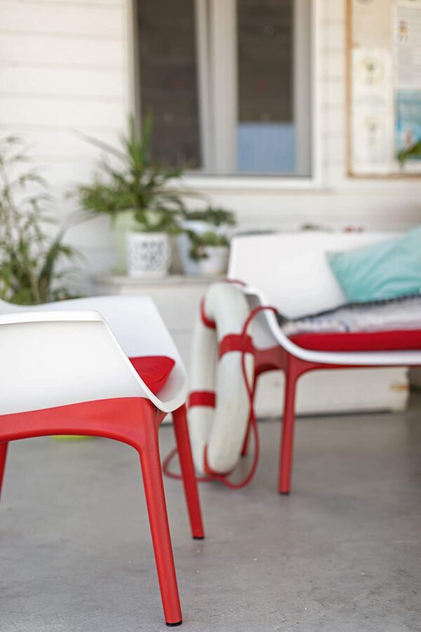 Luxor Lounge Set Bianco/Rosso Giardino