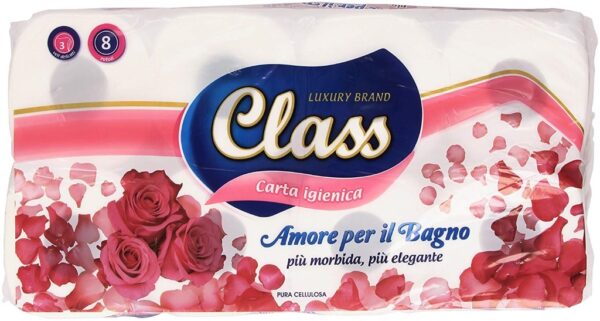 6 confezioni 48 maxi rotoli carta igienica Class 3 veli lunga durata morbida e resistente in pura cellulosa per porta rotolo pelli sensibili bagno luxury brand