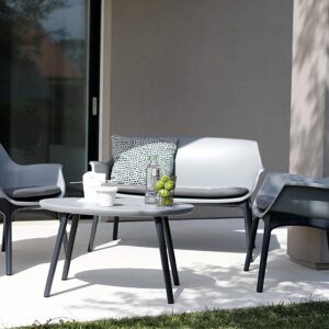 Luxor Lounge Set Grigio/Antracite Giardino