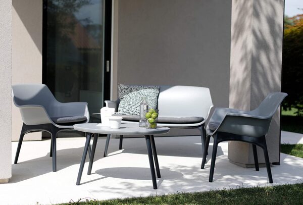 Luxor Lounge Set Grigio/Antracite Giardino