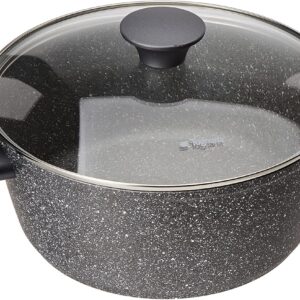 Tognana Mythos, Batteria di pentole e padelle, Set con 3 casseruole, 2 padelle, 1 grill, 3 coperchi, 9 Pezzi, Alluminio, Grigio