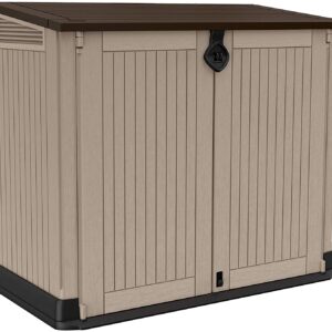 Keter Porta Attrezzi da Giardino, Store it out Midi Colore Beige, 133cm x 82cm x 24cm