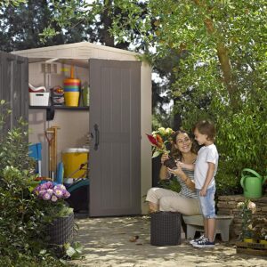 Keter Casetta da Giardino Factor 6x6, Beige, 6 x 6 Feet