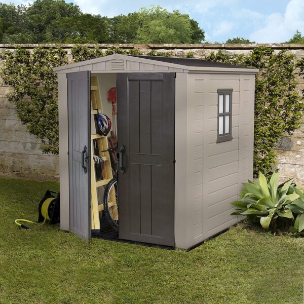 Keter Casetta da Giardino Factor 6x6, Beige, 6 x 6 Feet