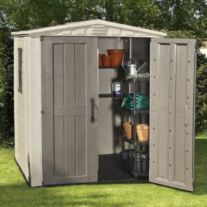 Keter Casetta da Giardino Factor 6x6, Beige, 6 x 6 Feet