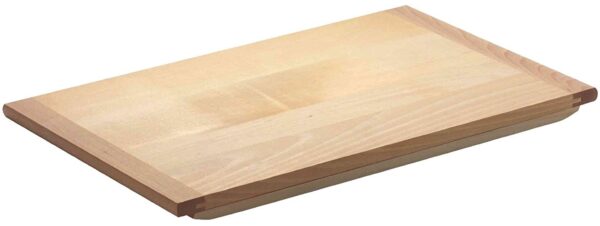 Tavola rettangolare per ammassare la pasta in legno di faggio con blocco per tavolo da cucina 100x60 cm