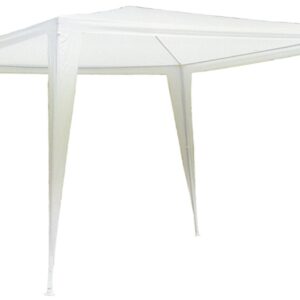 Gazebo in Metallo bianco Metri 3x2 Telo in tnt PE 110 gr/mq plastificato bianco