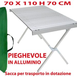 Tavolo tavolino pieghevole in alluminio per campeggio casa camper pic nic fiera