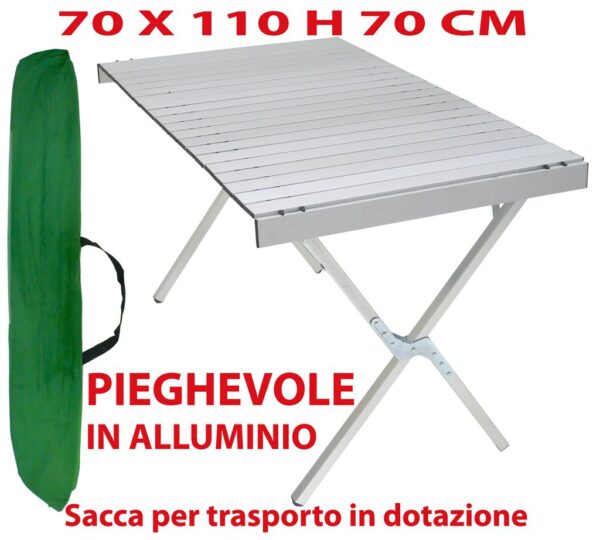 Tavolo tavolino pieghevole in alluminio per campeggio casa camper pic nic fiera