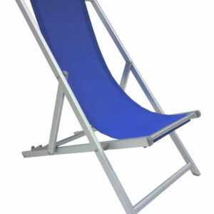 Sedia sdraio pieghevole prendisole blu lusso in alluminio antiruggine per mare campeggio spiaggia stabilimento piscina giardino