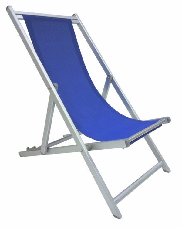 Sedia sdraio pieghevole prendisole blu lusso in alluminio antiruggine per mare campeggio spiaggia stabilimento piscina giardino