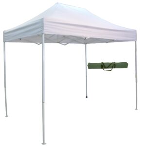 Gazebo pieghevole telescopico 3x2 m. telo bianco plastificato impermeabile