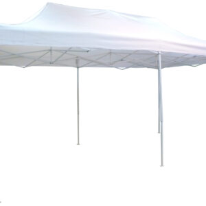 Gazebo pieghevole telescopico 3x6 m. telo bianco