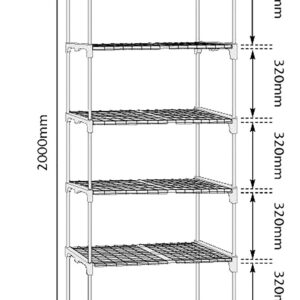 Serra scaffale con 5 piani da balcone per copertura orto piante fiori 70x49h200 porta con doppia zip telo plastificato anti pioggia in pvc proteggi vasi