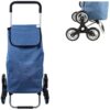 Carrello Porta spesa trolley sali scendi scale, Capienza 46 Litri, struttura in acciaio, 6 Ruote, Sacca In Poliestere blu, Portata 15 kili ‎23 x 33 x H 102