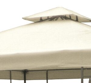 Telo bianco di ricambio sostitutivo copertura per gazebo metri 3x3 con doppio tetto airvent