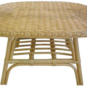 Set completo salotto in vimini bambù rattan e giunco naturale divano poltrone tavolo Kelek da esterno interno giardino veranda